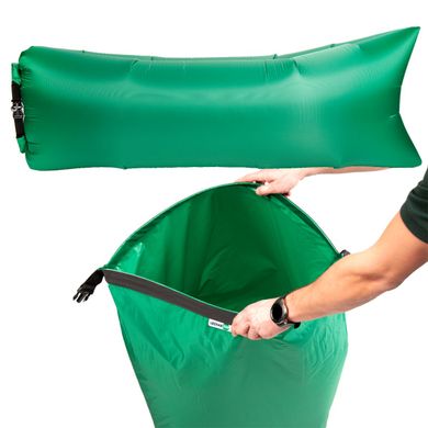 Бескамерный надувной шезлонг ламзак Rip-Stop 2.0 зеленый, Зелёный