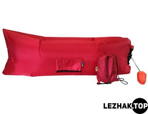 Надувний шезлонг, Ламзаки Оксфорд зі змінною камерою LezhakTop - Червоний